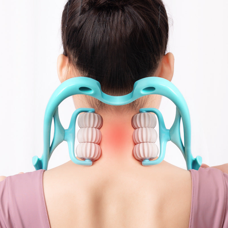 6-Roller Cervical Massager – 360° Deep-Tissue Relief for Neck & Shoulders
