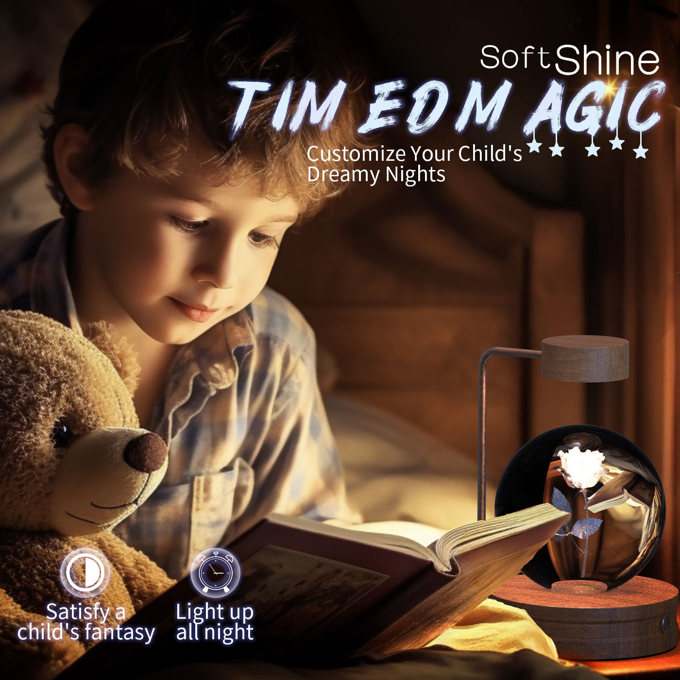 3D Crystal Table Light - Perfect Gift with Dimensional Pattern Technology