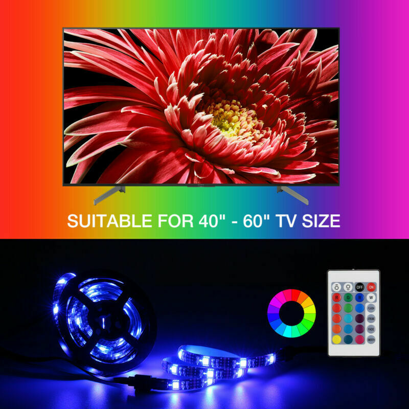 USB-Powered TV LED Light Strip – Safe 5V Operation with Strong 3M Adhesive