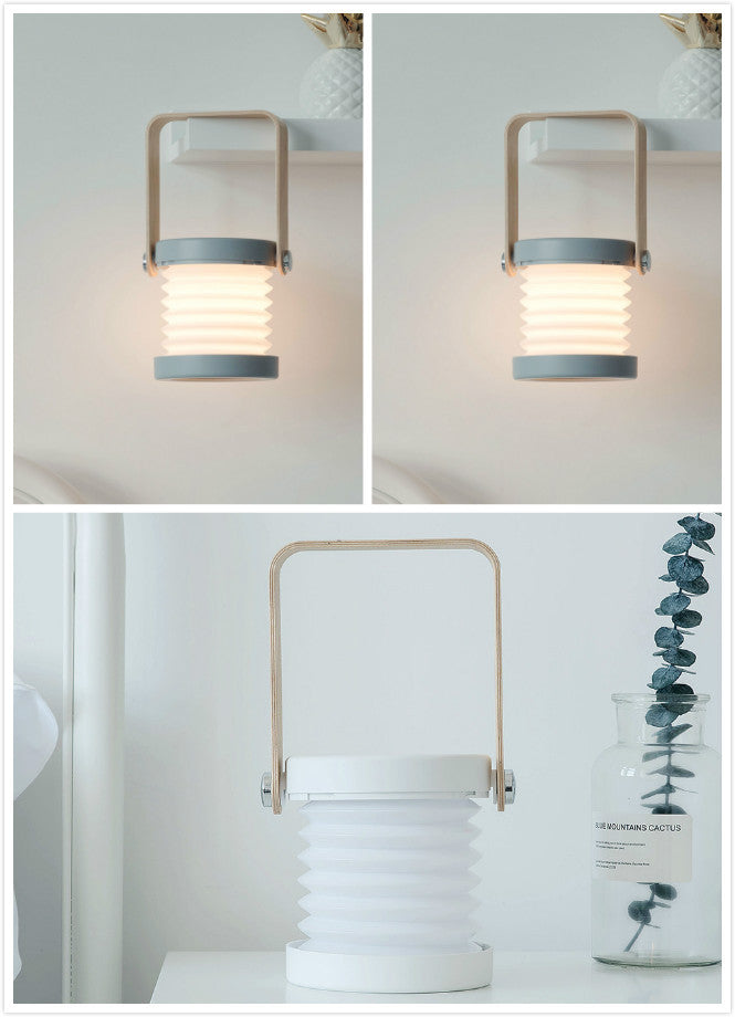 Rechargeable Touch Night Light - Premium Wood Design with Dual Lighting Modes
