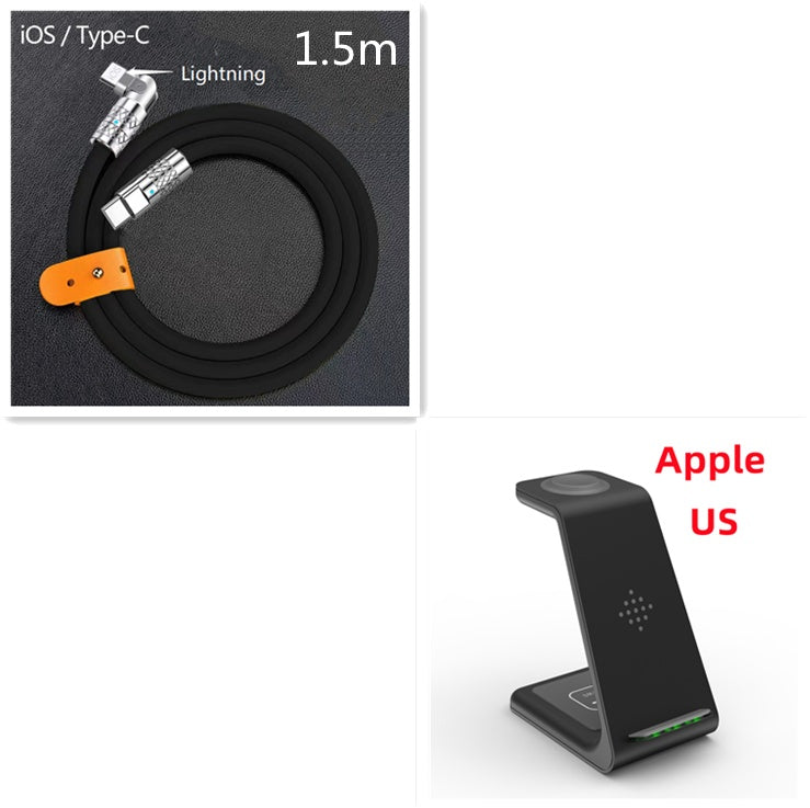 3-in-1 Wireless Charging Station - Phone, Watch & Earbuds Simultaneously