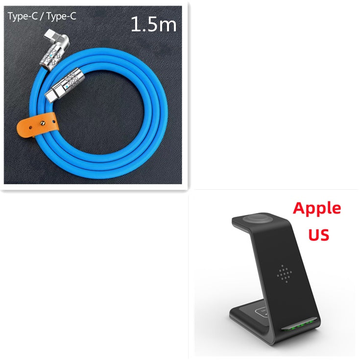 3-in-1 Wireless Charging Station - Phone, Watch & Earbuds Simultaneously