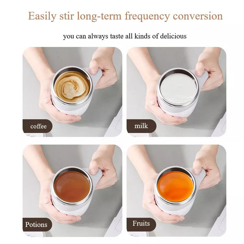 Magnetized Stirring Mug - Food-Grade Steel with Auto-Mix Convenience