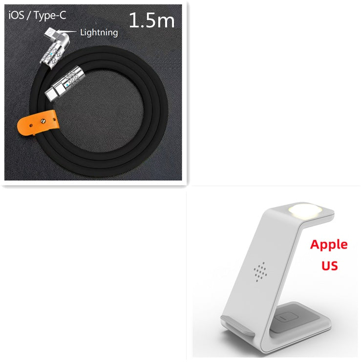 3-in-1 Wireless Charging Station - Phone, Watch & Earbuds Simultaneously