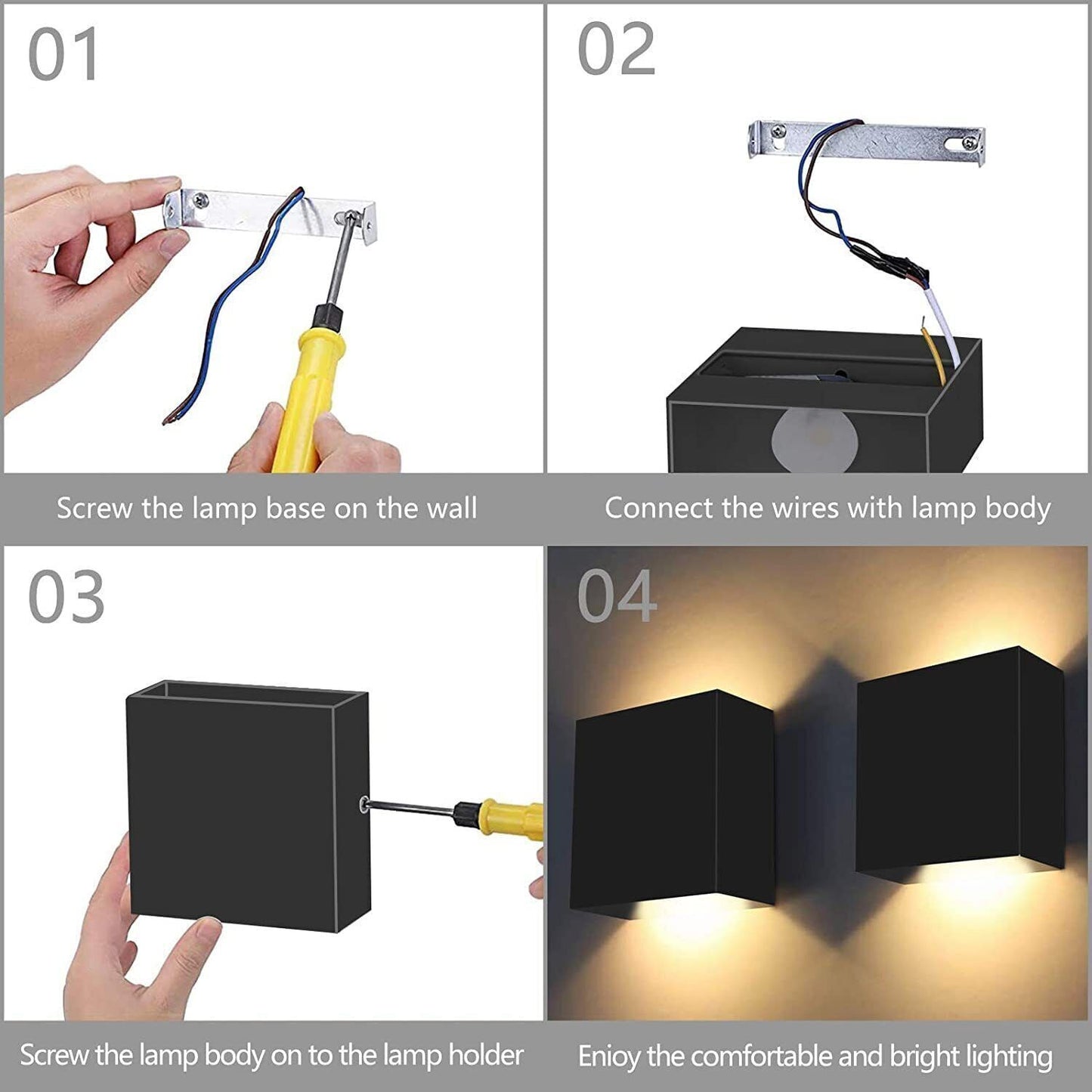 COB LED Wall Light – 100,000 Hour Lifespan with Aluminum Body