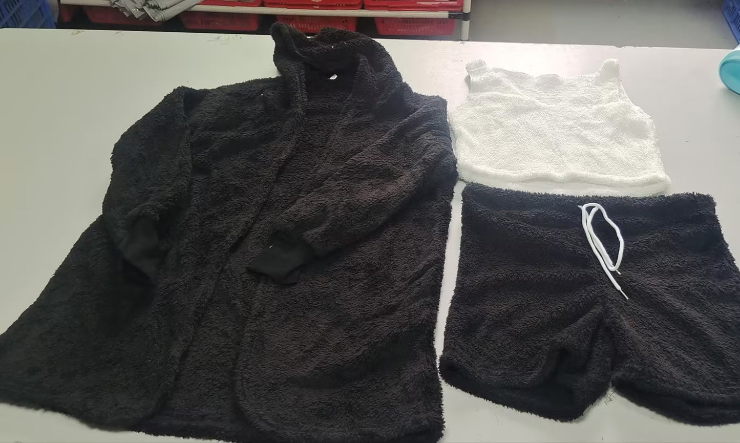 Velvet Loungewear Set - Stylish Two-Piece with Soft Comfort Design