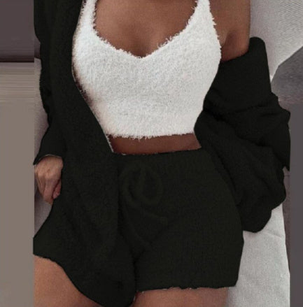 Velvet Loungewear Set - Stylish Two-Piece with Soft Comfort Design