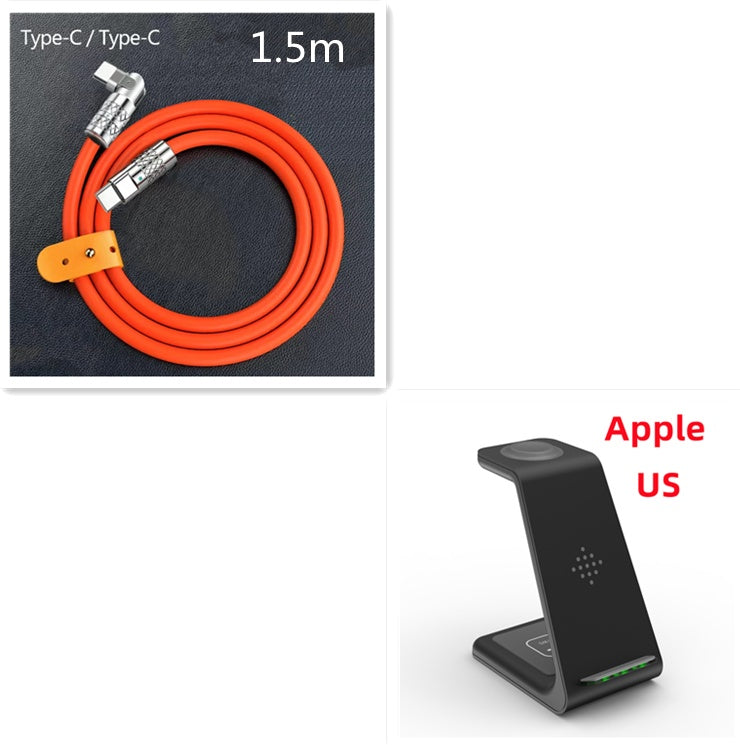 3-in-1 Wireless Charging Station - Phone, Watch & Earbuds Simultaneously