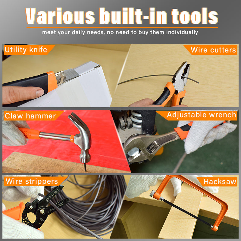 Compact 169-Tool Kit – Ergonomic Tools in Modular, Anti-Shake Toolbox