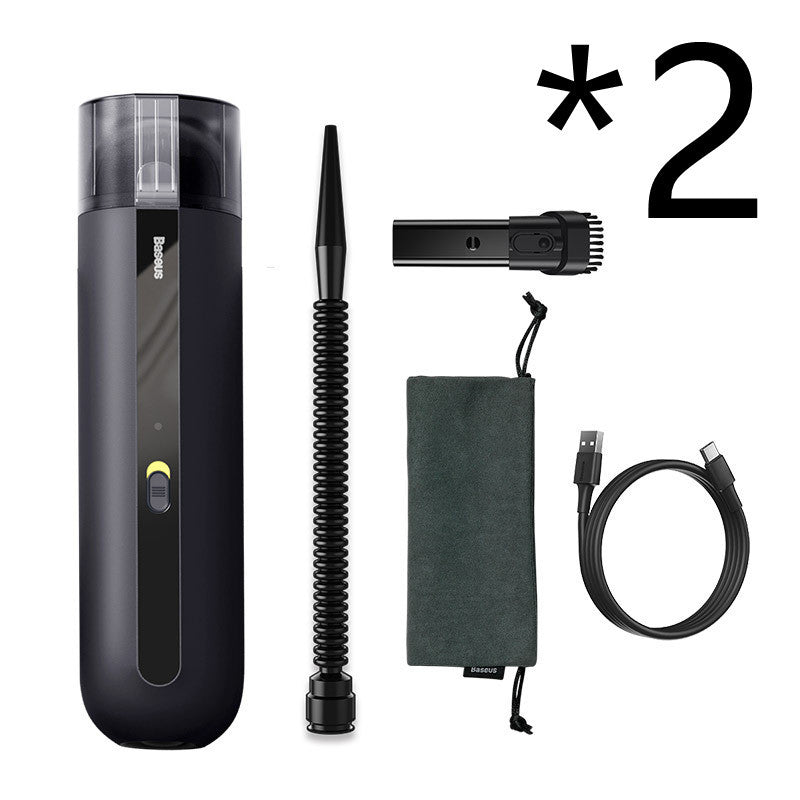 2-in-1 Wireless Car Vacuum – Suction, Blow & Washable HEPA Filter