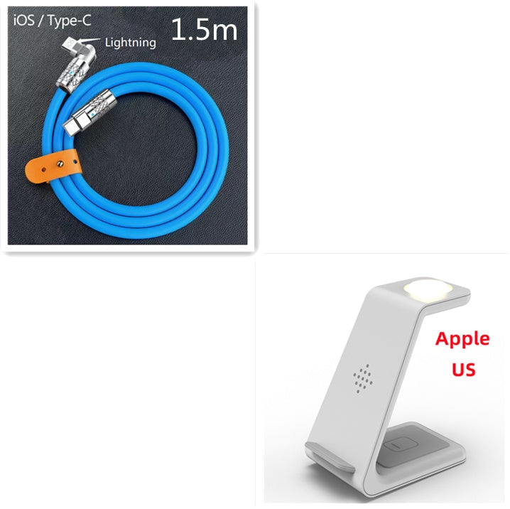 3-in-1 Wireless Charging Station - Phone, Watch & Earbuds Simultaneously