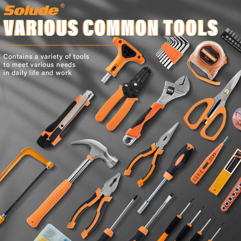 Compact 169-Tool Kit – Ergonomic Tools in Modular, Anti-Shake Toolbox