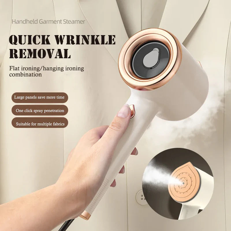 Handheld Garment Steamer - Flat & Hanging Iron in One Compact Device