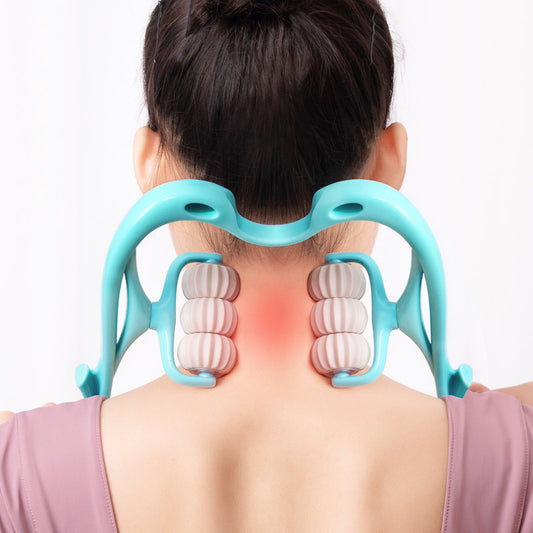 6-Roller Cervical Massager – 360° Deep-Tissue Relief for Neck & Shoulders
