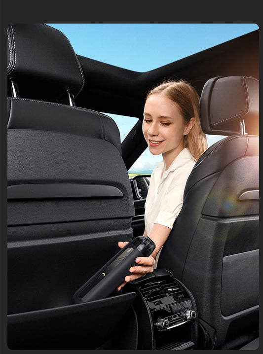 2-in-1 Wireless Car Vacuum – Suction, Blow & Washable HEPA Filter