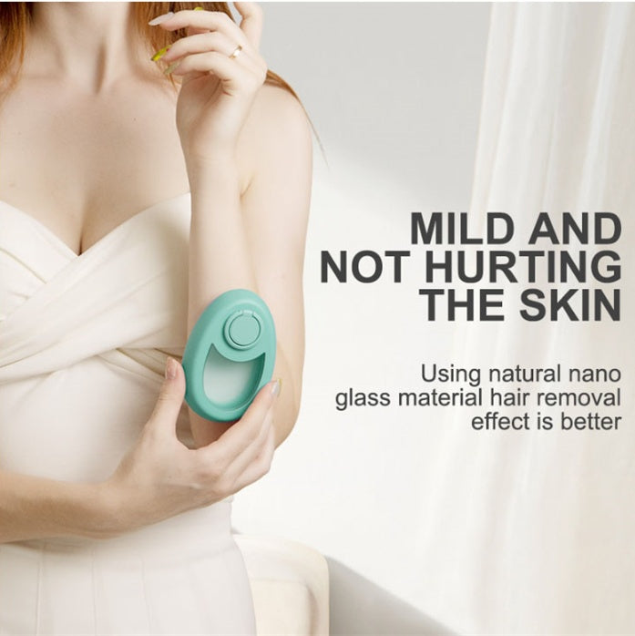 Painless Hair Removal Device - Crystal Glass Tool for Smooth, Irritation-Free Skin