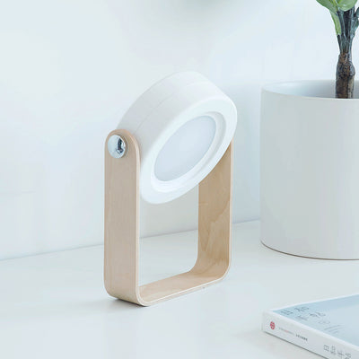 Rechargeable Touch Night Light - Premium Wood Design with Dual Lighting Modes