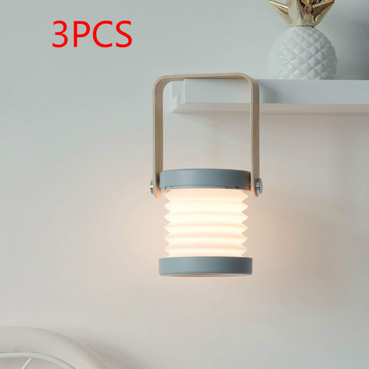 Rechargeable Touch Night Light - Premium Wood Design with Dual Lighting Modes