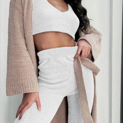 Velvet Loungewear Set - Stylish Two-Piece with Soft Comfort Design