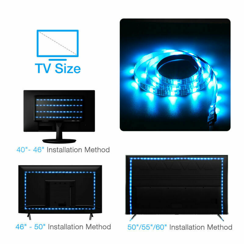 USB-Powered TV LED Light Strip – Safe 5V Operation with Strong 3M Adhesive