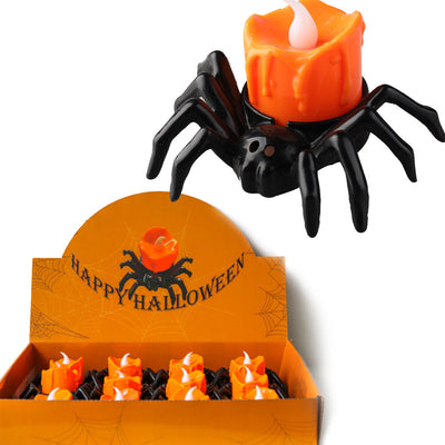 Battery-Powered Spider Lamp - Safe Halloween Ambiance Without Fire Risk