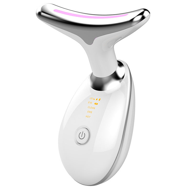 3-in-1 Neck Beauty Device – Ion Cleanse, Heat Massage & LED Skin Therapy