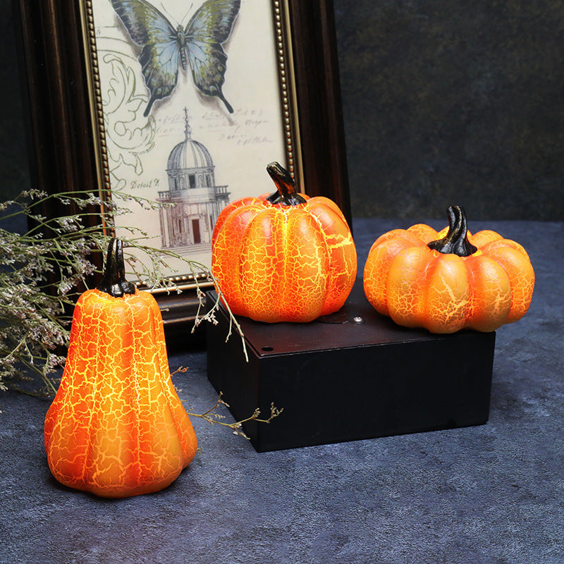 Battery-Powered Pumpkin Lantern - Safe Candlelight Effect Without Fire Risk