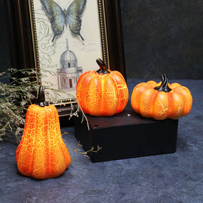 Battery-Powered Pumpkin Lantern - Safe Candlelight Effect Without Fire Risk