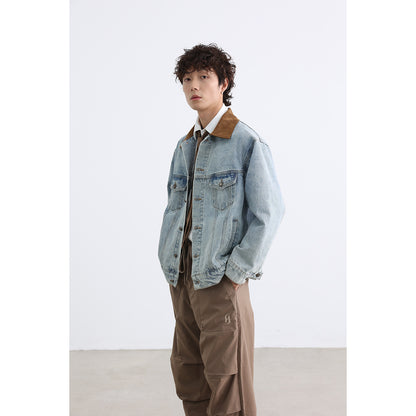 Cotton-Lined Denim Coat - Classic Blue Style with All-Day Comfort