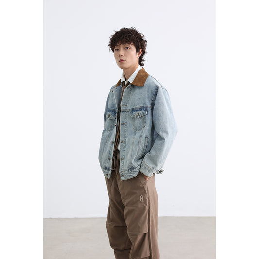 Cotton-Lined Denim Coat - Classic Blue Style with All-Day Comfort