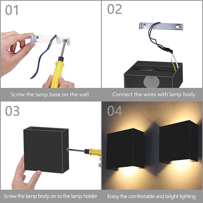 COB LED Wall Light – 100,000 Hour Lifespan with Aluminum Body