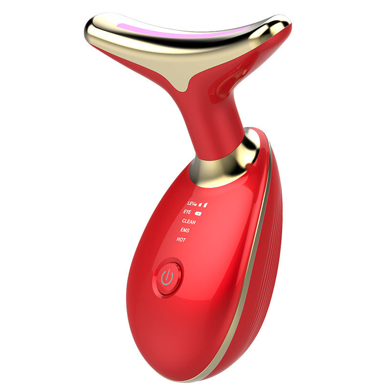 3-in-1 Neck Beauty Device – Ion Cleanse, Heat Massage & LED Skin Therapy