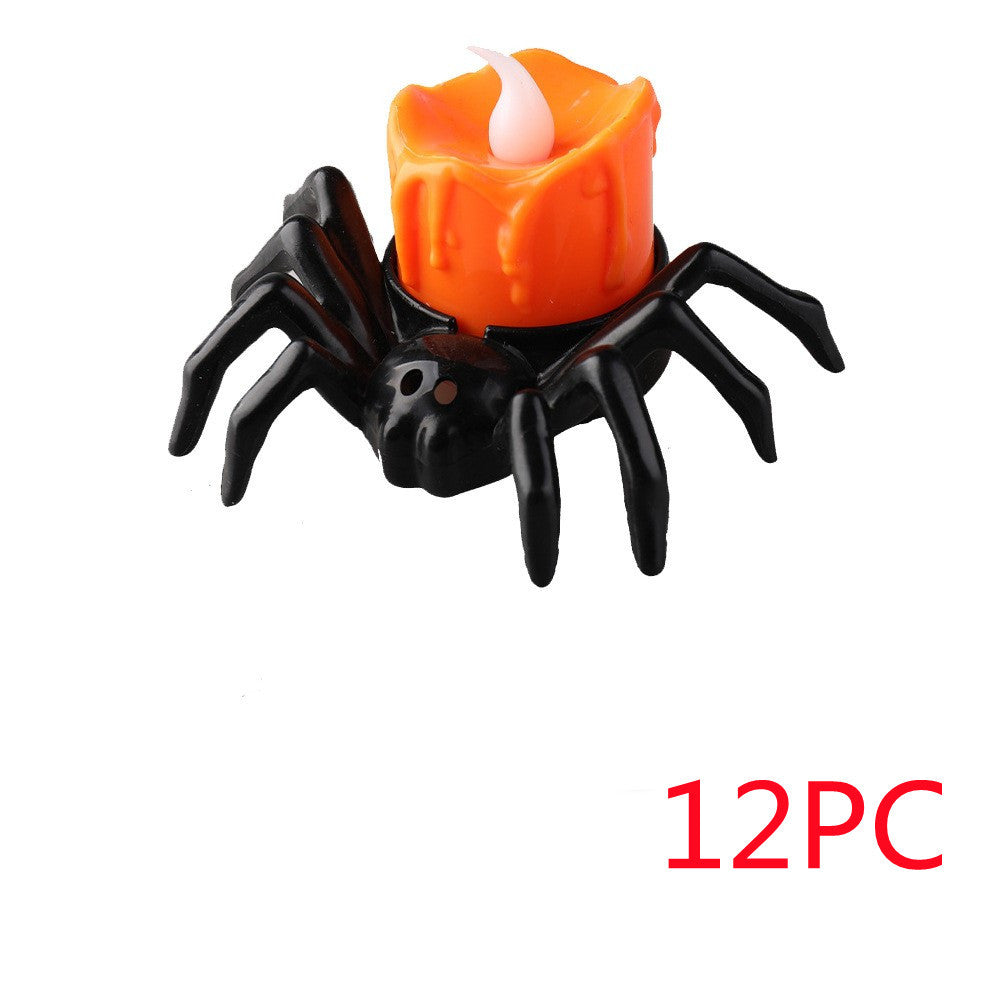 Battery-Powered Spider Lamp - Safe Halloween Ambiance Without Fire Risk