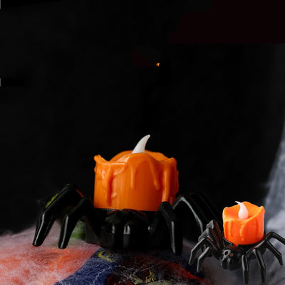 Battery-Powered Spider Lamp - Safe Halloween Ambiance Without Fire Risk
