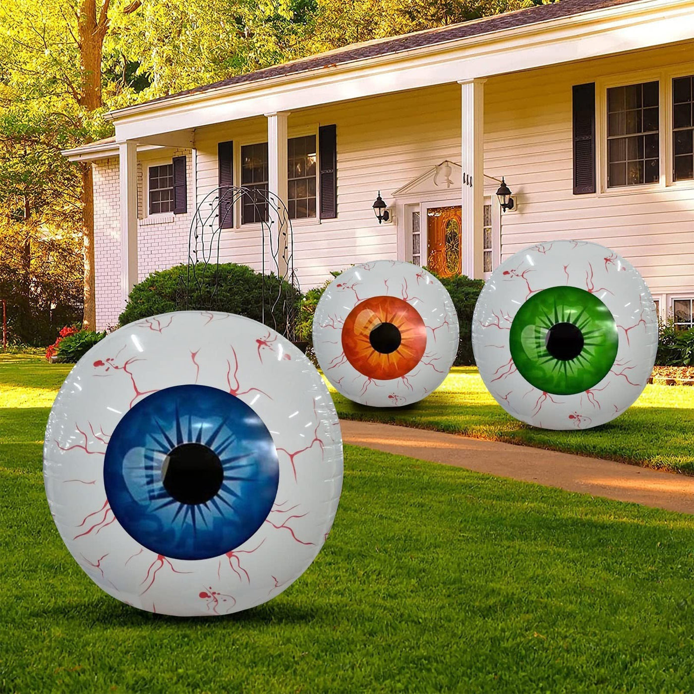 Scary Eyeball Party Balloon - Reusable Horror Decor in 3 Spine-Chilling Colors