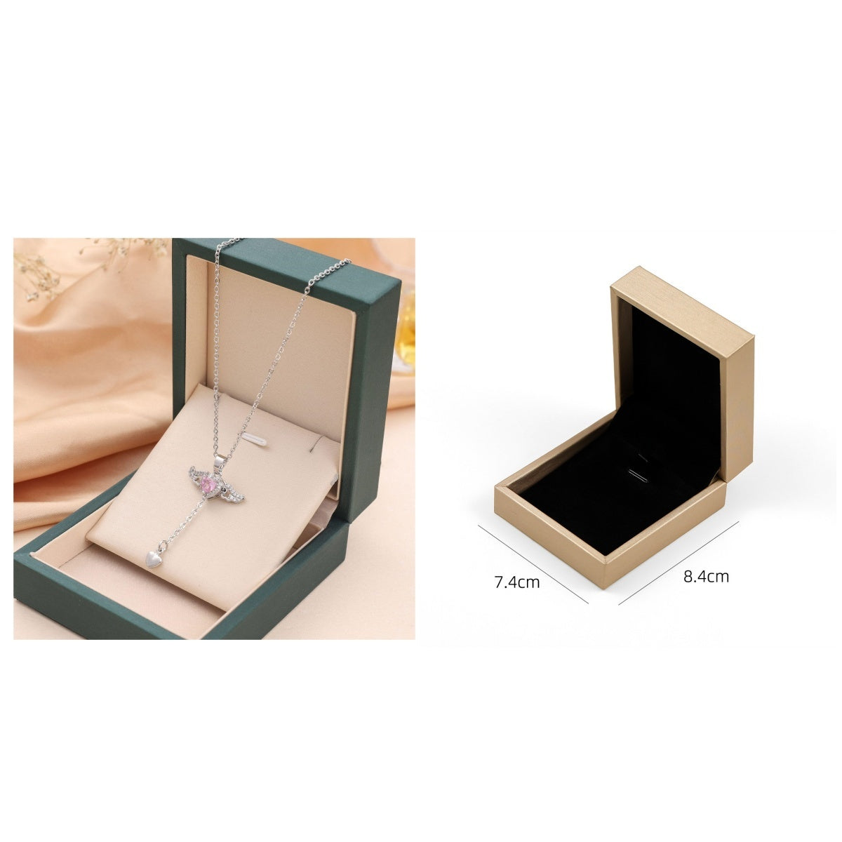 Cupid's Heart Necklace - Perfect Gift with Moveable Angel Wings