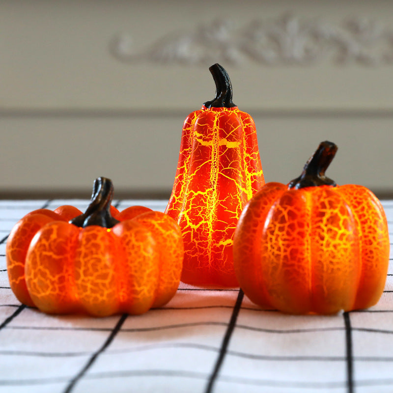Battery-Powered Pumpkin Lantern - Safe Candlelight Effect Without Fire Risk