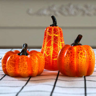 Battery-Powered Pumpkin Lantern - Safe Candlelight Effect Without Fire Risk