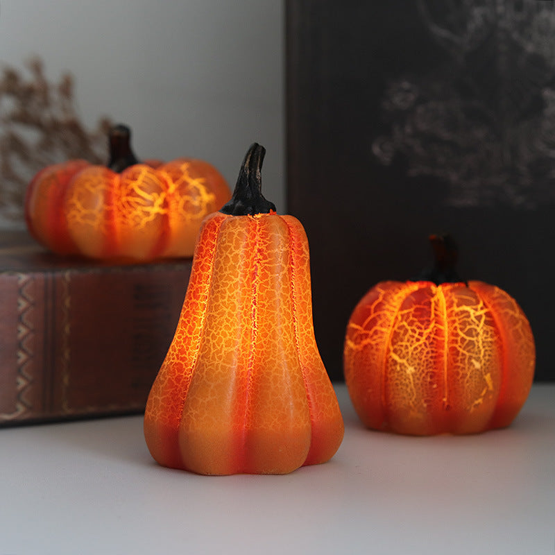 Battery-Powered Pumpkin Lantern - Safe Candlelight Effect Without Fire Risk