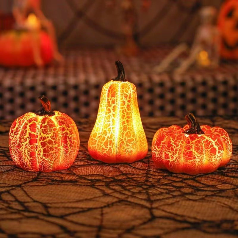 Battery-Powered Pumpkin Lantern - Safe Candlelight Effect Without Fire Risk