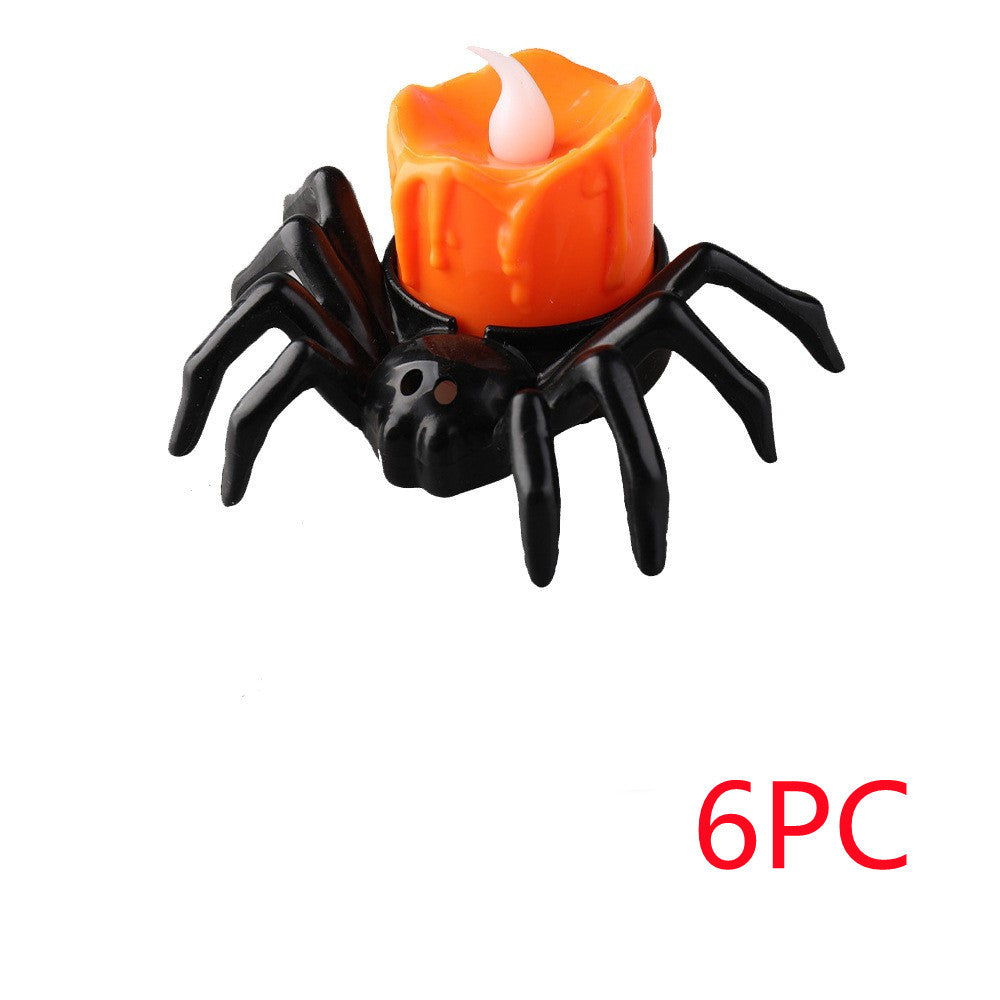 Battery-Powered Spider Lamp - Safe Halloween Ambiance Without Fire Risk