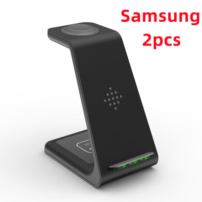 3-in-1 Wireless Charging Station - Phone, Watch & Earbuds Simultaneously
