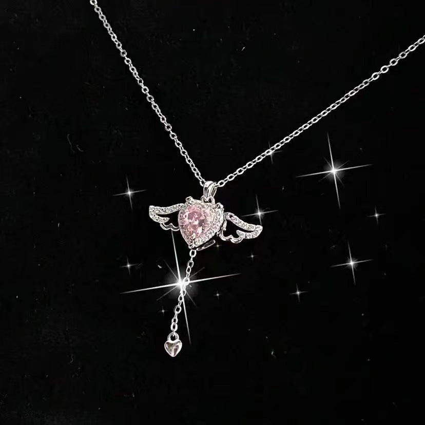 Cupid's Heart Necklace - Perfect Gift with Moveable Angel Wings