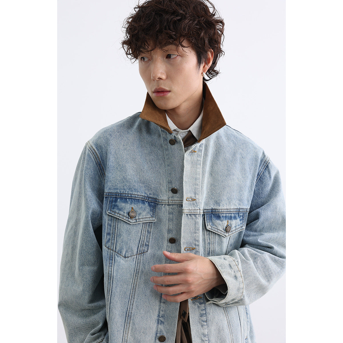 Cotton-Lined Denim Coat - Classic Blue Style with All-Day Comfort