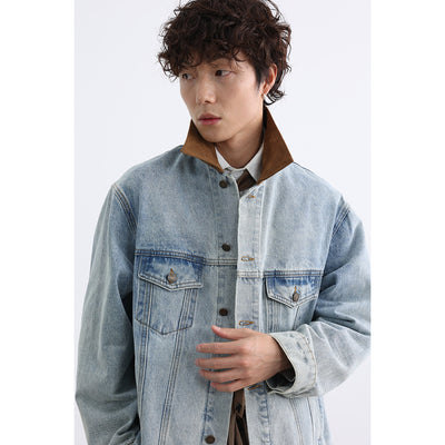 Cotton-Lined Denim Coat - Classic Blue Style with All-Day Comfort