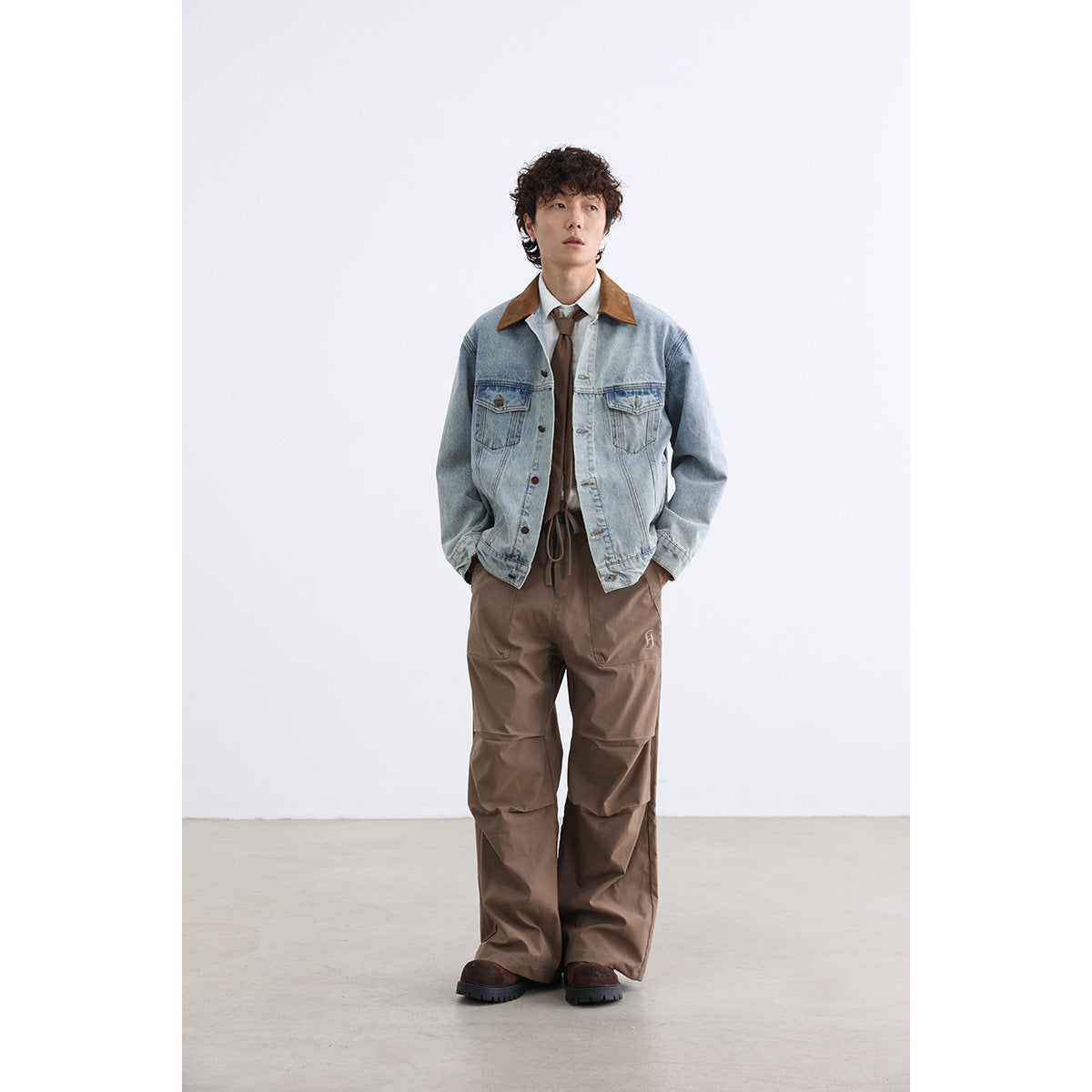 Cotton-Lined Denim Coat - Classic Blue Style with All-Day Comfort