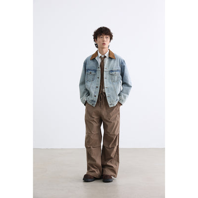 Cotton-Lined Denim Coat - Classic Blue Style with All-Day Comfort