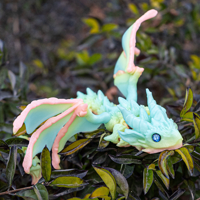 Colorful Gradient PLA Toy – Random Eye Color &amp; Glowing Rainbow Effects