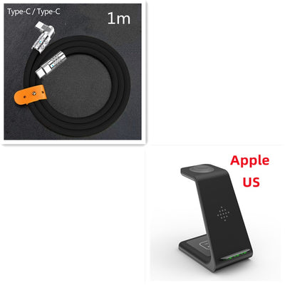 3-in-1 Wireless Charging Station - Phone, Watch & Earbuds Simultaneously