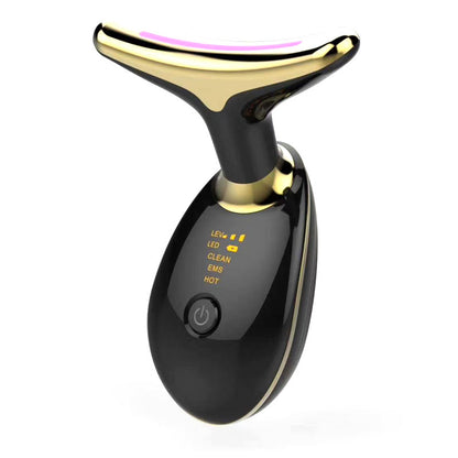 3-in-1 Neck Beauty Device – Ion Cleanse, Heat Massage & LED Skin Therapy